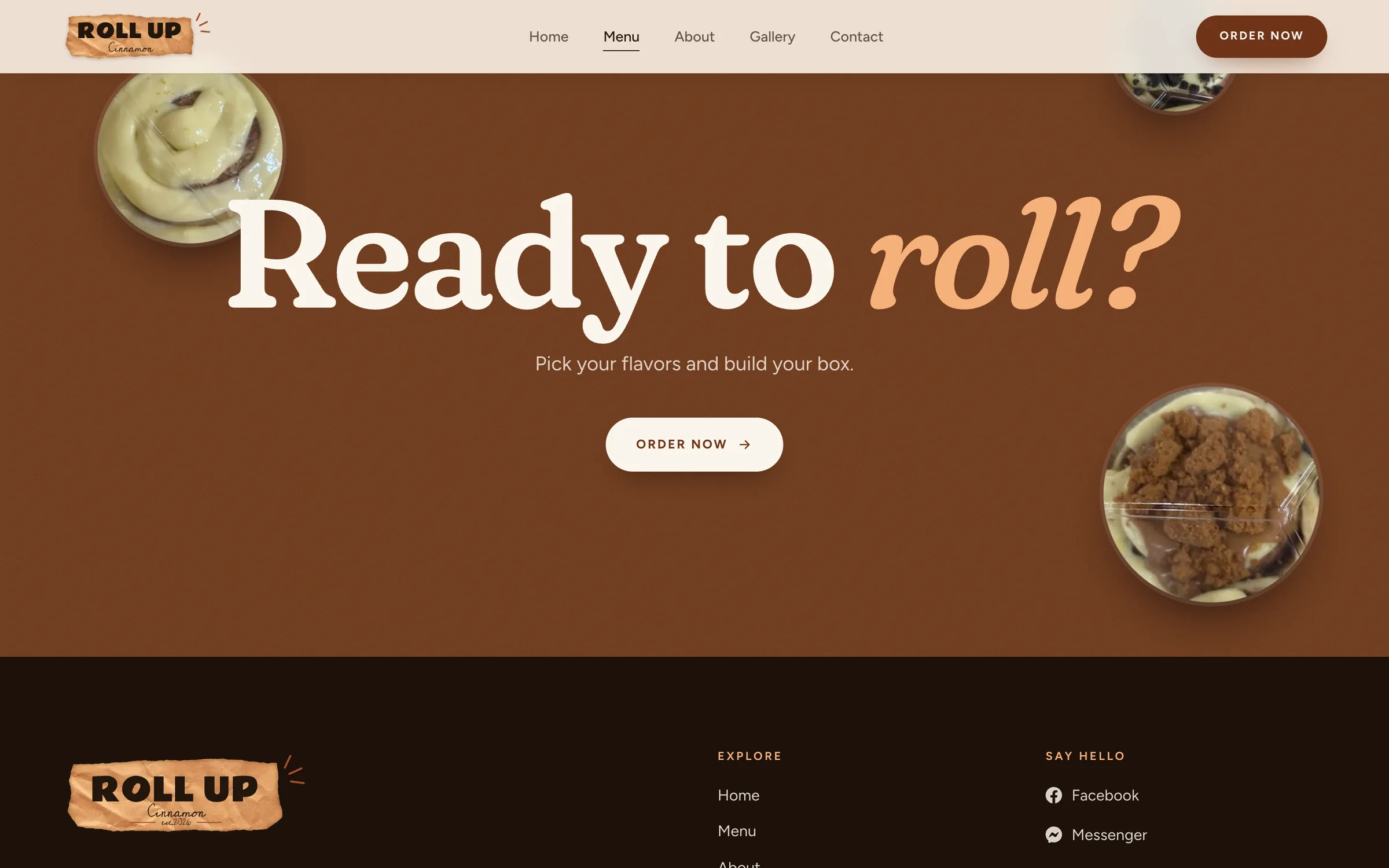 Ready to roll call to action and footer