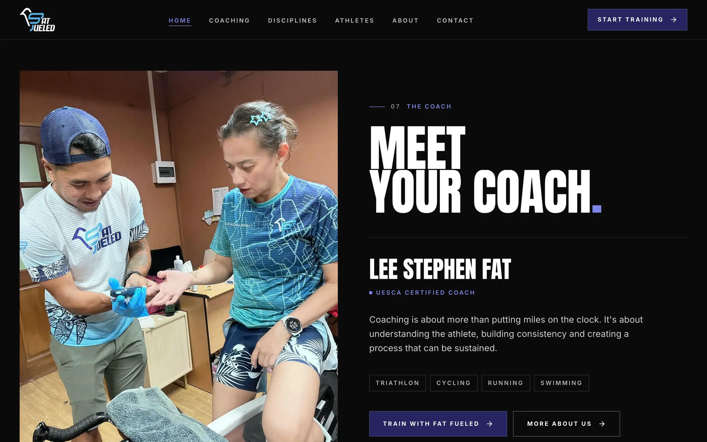 Meet your coach section