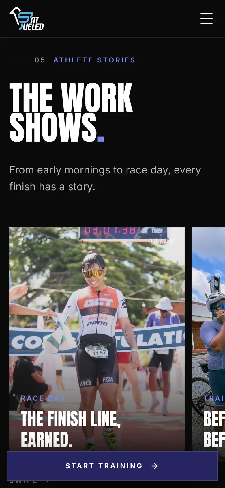 Athlete stories on a phone
